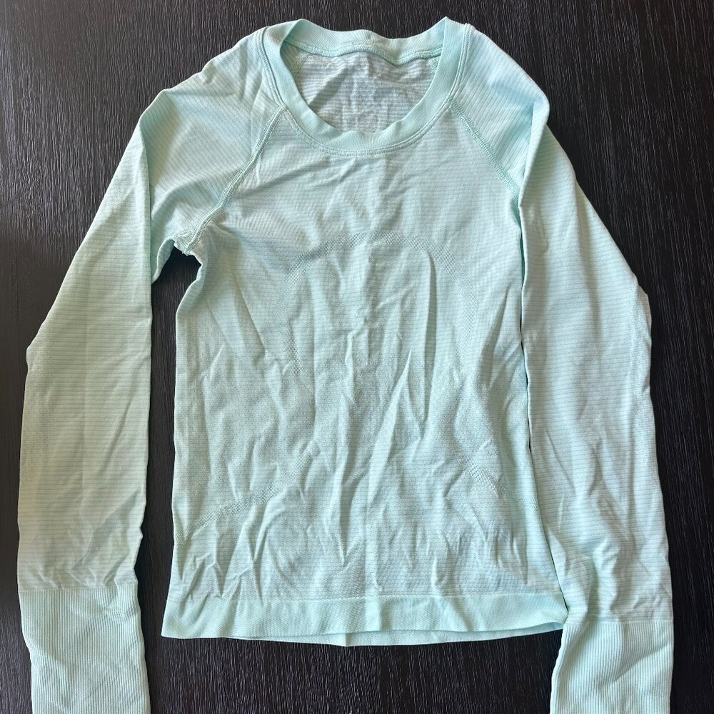 Lululemon Swiftly Long Sleeve Mint Green Size 0